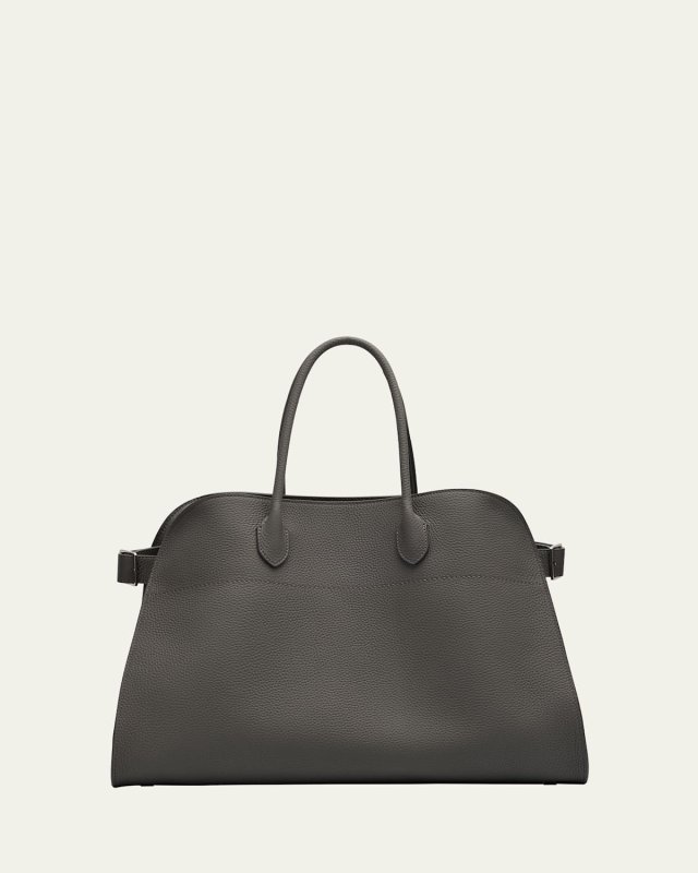 Soft Margaux 17 Top Handle Bag in Matte Grained Calfskin